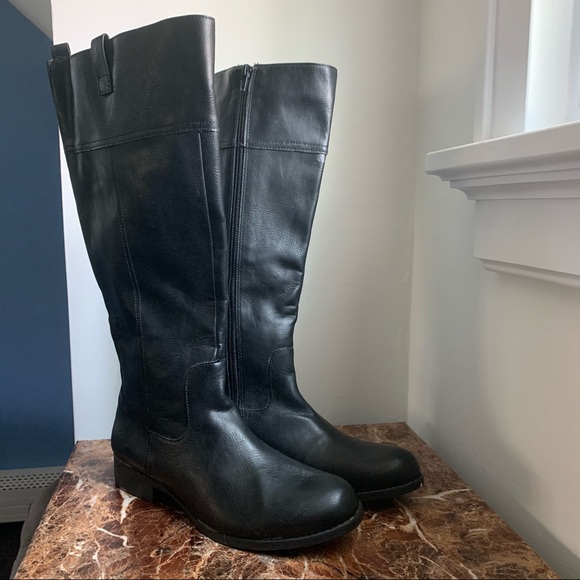 Faded glory black high boots - Picture 1 of 12